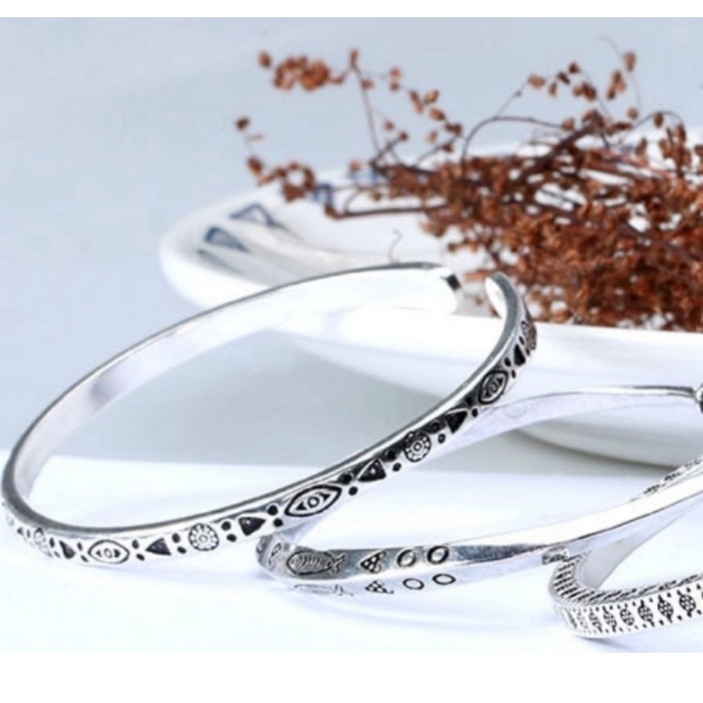NEW Men’s Unisex Engraved 925 Sterling Silver Adjustable Cuff Bracelet